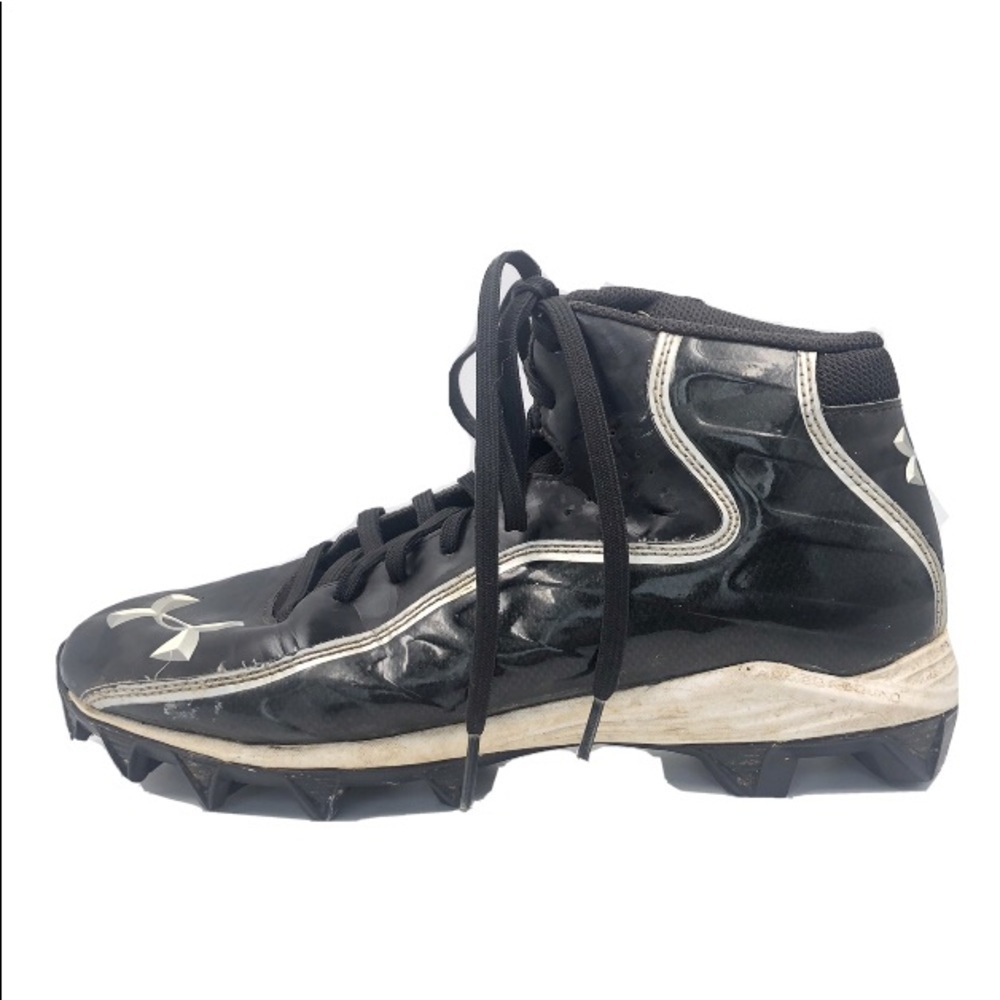 Under Armour Black High Top Cleats Sz 7.5